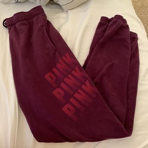 victoria secret PINK sweats ,, maroon color